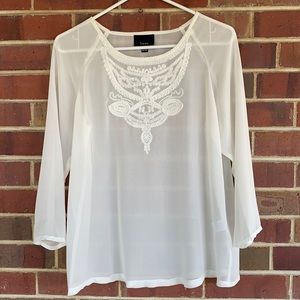 Sheer White Blouse